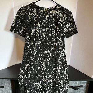 Calvin Klein Black and White Career Wear Dress